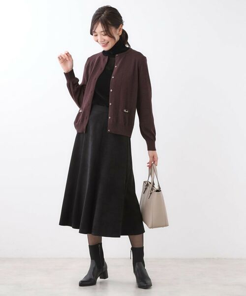 Reflect / リフレクト カーディガン・ボレロ | 【WEB先行カラーあり/軽い羽織に◎/アンサンブル可】透かし柄カーディガン | 詳細15