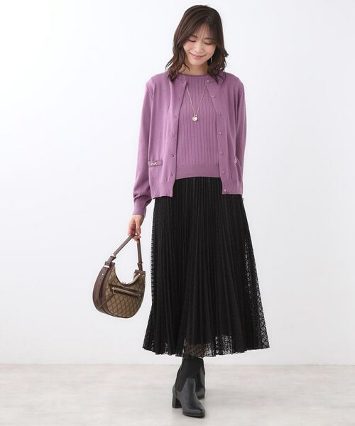 Reflect / リフレクト カーディガン・ボレロ | 【WEB先行カラーあり/軽い羽織に◎/アンサンブル可】透かし柄カーディガン | 詳細19