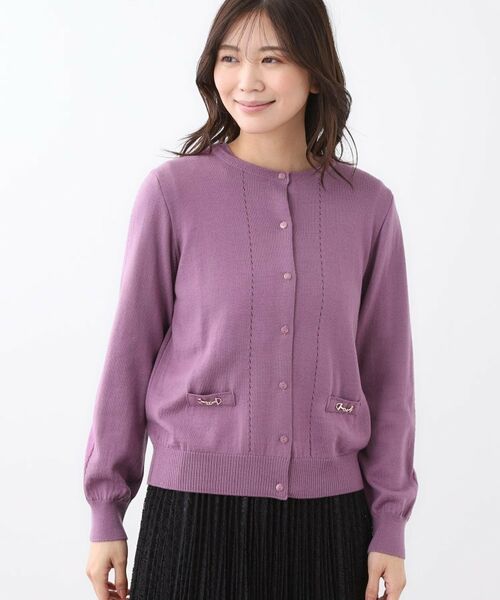 Reflect / リフレクト カーディガン・ボレロ | 【WEB先行カラーあり/軽い羽織に◎/アンサンブル可】透かし柄カーディガン | 詳細22