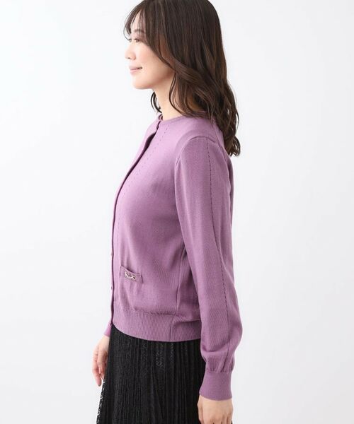 Reflect / リフレクト カーディガン・ボレロ | 【WEB先行カラーあり/軽い羽織に◎/アンサンブル可】透かし柄カーディガン | 詳細23