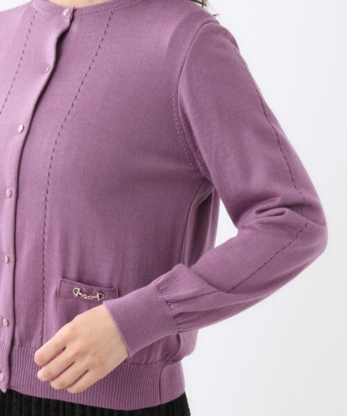 Reflect / リフレクト カーディガン・ボレロ | 【WEB先行カラーあり/軽い羽織に◎/アンサンブル可】透かし柄カーディガン | 詳細26