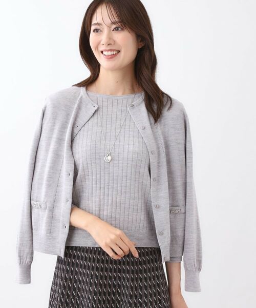 Reflect / リフレクト カーディガン・ボレロ | 【WEB先行カラーあり/軽い羽織に◎/アンサンブル可】透かし柄カーディガン | 詳細5
