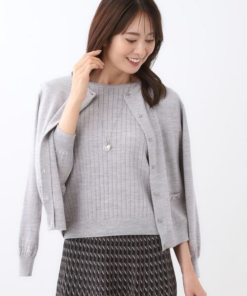 Reflect / リフレクト カーディガン・ボレロ | 【WEB先行カラーあり/軽い羽織に◎/アンサンブル可】透かし柄カーディガン | 詳細6