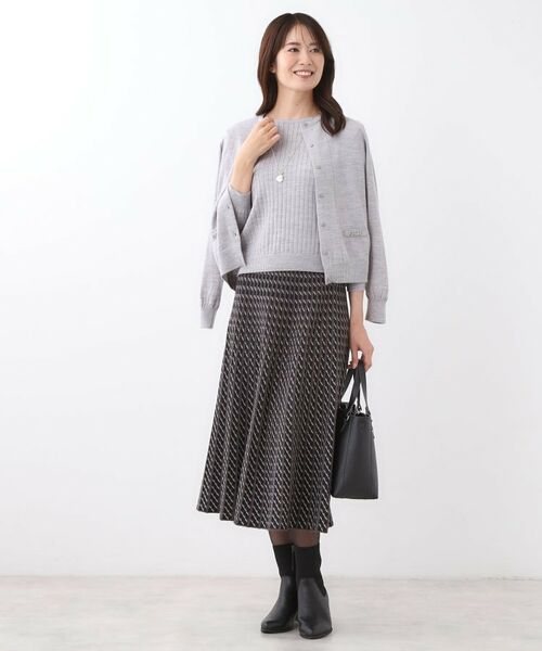 Reflect / リフレクト カーディガン・ボレロ | 【WEB先行カラーあり/軽い羽織に◎/アンサンブル可】透かし柄カーディガン | 詳細7