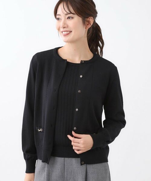Reflect / リフレクト カーディガン・ボレロ | 【WEB先行カラーあり/軽い羽織に◎/アンサンブル可】透かし柄カーディガン | 詳細9
