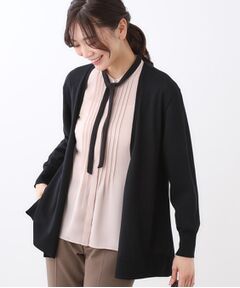 Reflect / リフレクト カーディガン・ボレロ | 【ちくちくしない／アンサンブル可／通勤におすすめ◎】オフボディ着流しカーディガン
