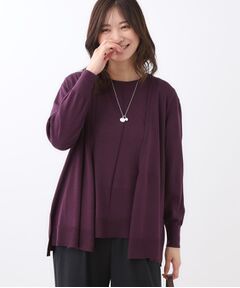 Reflect / リフレクト カーディガン・ボレロ | 【ちくちくしない／アンサンブル可／通勤におすすめ◎】オフボディ着流しカーディガン