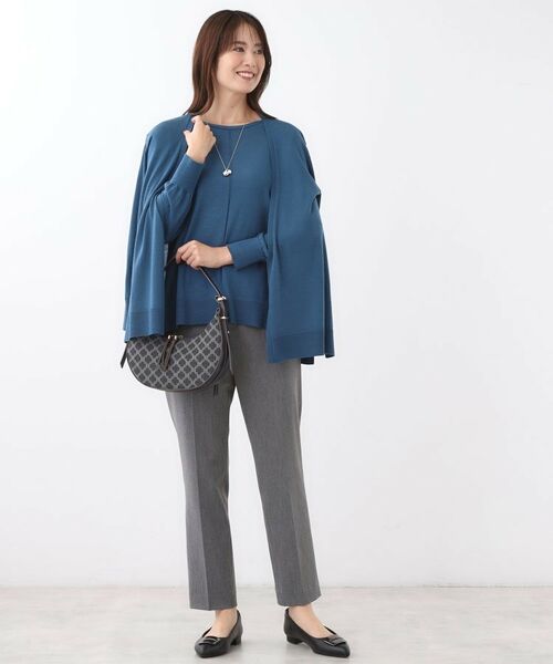 Reflect / リフレクト カーディガン・ボレロ | 【ちくちくしない／アンサンブル可／通勤におすすめ◎】オフボディ着流しカーディガン | 詳細11