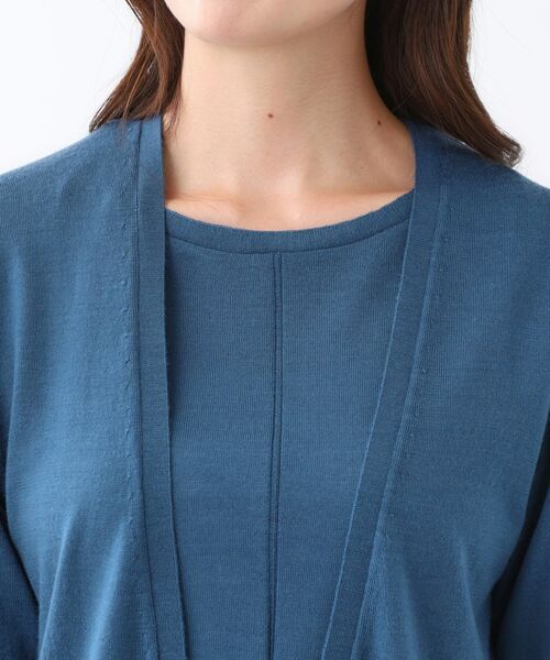 Reflect / リフレクト カーディガン・ボレロ | 【ちくちくしない／アンサンブル可／通勤におすすめ◎】オフボディ着流しカーディガン | 詳細17