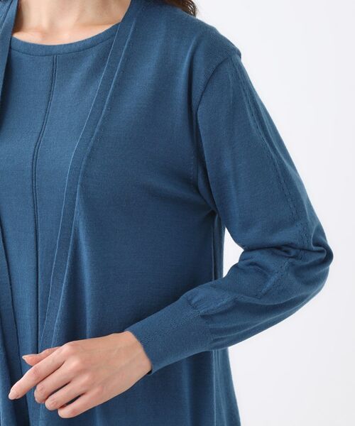 Reflect / リフレクト カーディガン・ボレロ | 【ちくちくしない／アンサンブル可／通勤におすすめ◎】オフボディ着流しカーディガン | 詳細18