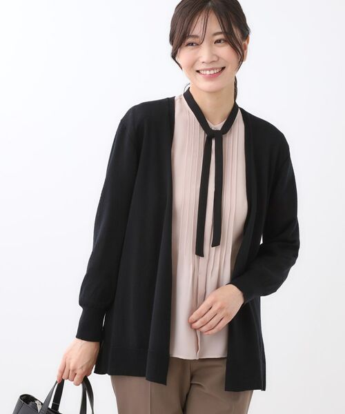 Reflect / リフレクト カーディガン・ボレロ | 【ちくちくしない／アンサンブル可／通勤におすすめ◎】オフボディ着流しカーディガン | 詳細2