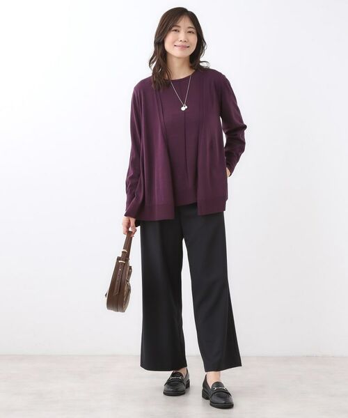 Reflect / リフレクト カーディガン・ボレロ | 【ちくちくしない／アンサンブル可／通勤におすすめ◎】オフボディ着流しカーディガン | 詳細7