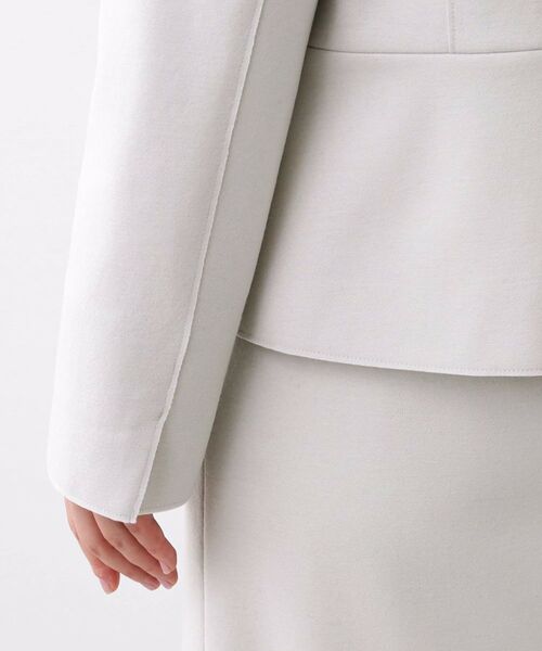 Reflect / リフレクト ノーカラージャケット | 【ライトアウター/通勤におすすめ◎/セットアップ可/すっきりシルエット】キレイめジャージジャケット | 詳細17