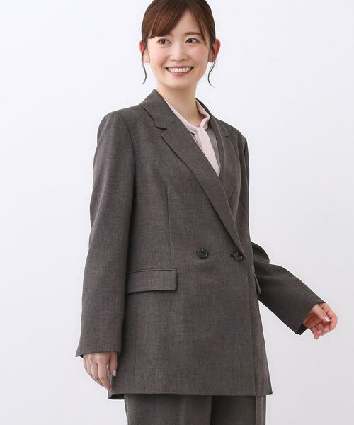 Reflect / リフレクト テーラードジャケット | 【単品使いOK◎／ライトアウター／セットアップ可】リラクシーメランジジャケット | 詳細11