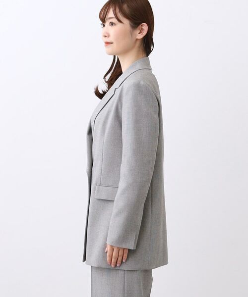 Reflect / リフレクト テーラードジャケット | 【単品使いOK◎／ライトアウター／セットアップ可】リラクシーメランジジャケット | 詳細16