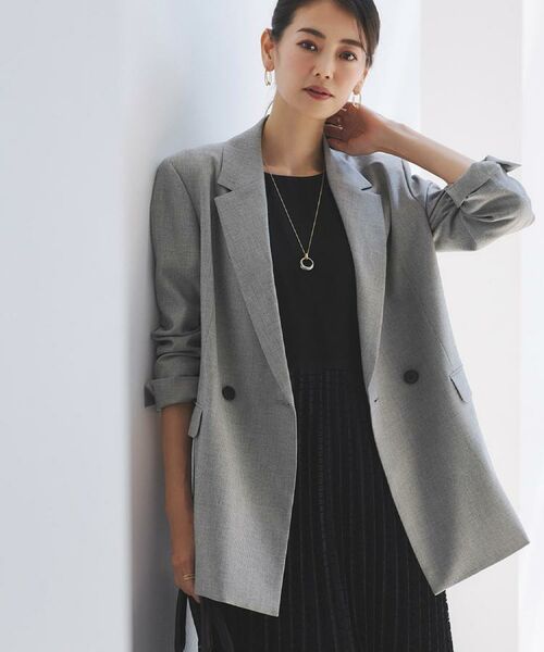 Reflect / リフレクト テーラードジャケット | 【単品使いOK◎／ライトアウター／セットアップ可】リラクシーメランジジャケット | 詳細24