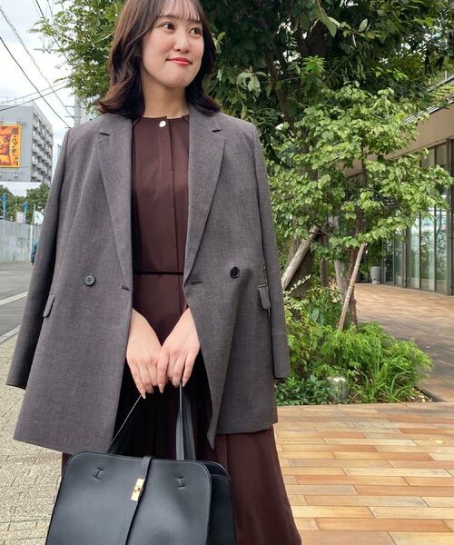 Reflect / リフレクト テーラードジャケット | 【単品使いOK◎／ライトアウター／セットアップ可】リラクシーメランジジャケット | 詳細3