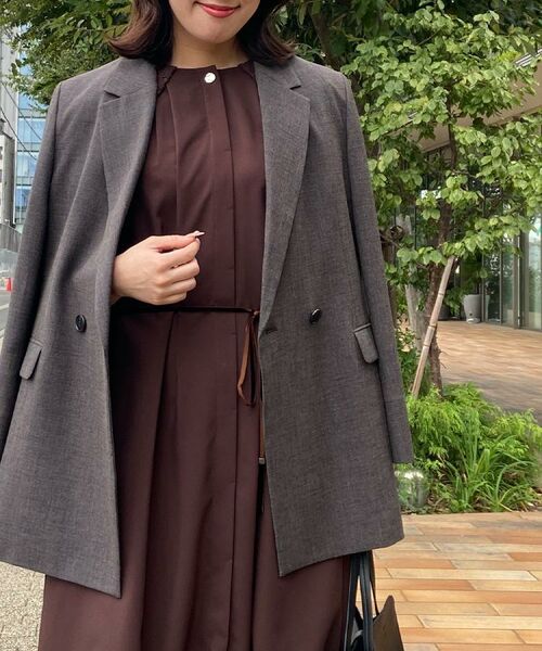 Reflect / リフレクト テーラードジャケット | 【単品使いOK◎／ライトアウター／セットアップ可】リラクシーメランジジャケット | 詳細5