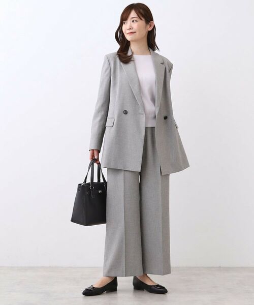 Reflect / リフレクト テーラードジャケット | 【単品使いOK◎／ライトアウター／セットアップ可】リラクシーメランジジャケット | 詳細8