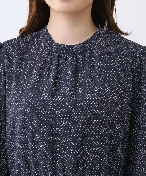 Reflect / リフレクト ロング・マキシ丈ワンピース | 【きちんと見え/通勤/セレモニーにおすすめ◎】ドット×ダイヤ柄ワンピース | 詳細17