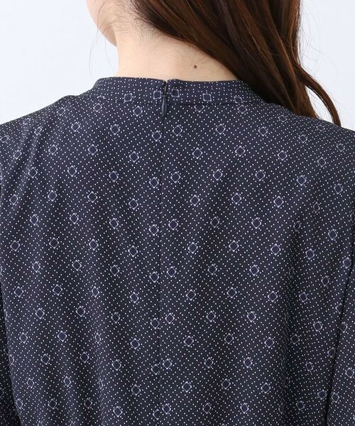 Reflect / リフレクト ロング・マキシ丈ワンピース | 【きちんと見え/通勤/セレモニーにおすすめ◎】ドット×ダイヤ柄ワンピース | 詳細18