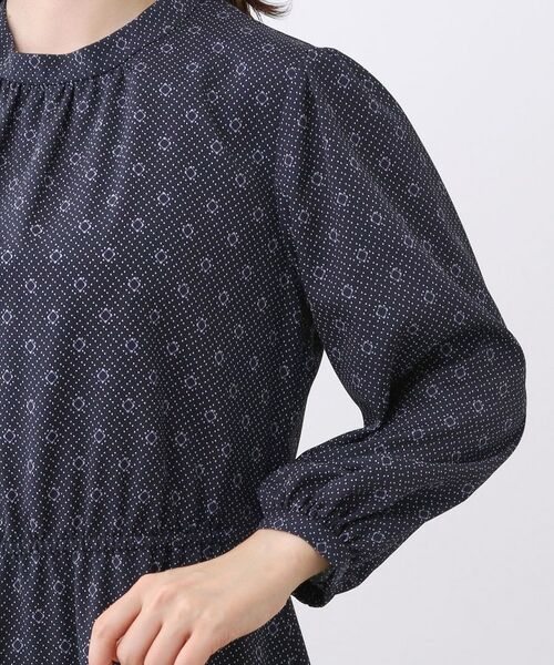 Reflect / リフレクト ロング・マキシ丈ワンピース | 【きちんと見え/通勤/セレモニーにおすすめ◎】ドット×ダイヤ柄ワンピース | 詳細19