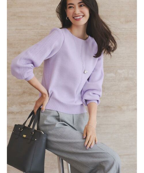 Reflect / リフレクト パンツ | 【単品使いOK◎/セットアップ可】リラクシーメランジワイドパンツ | 詳細1