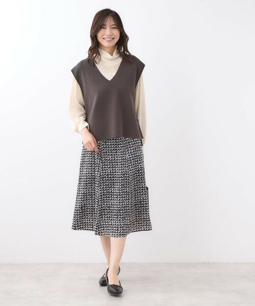 Reflect / リフレクト スカート | 【ニットスタイルが華やかに◎】チドリ風プリントフレアスカート | 詳細1