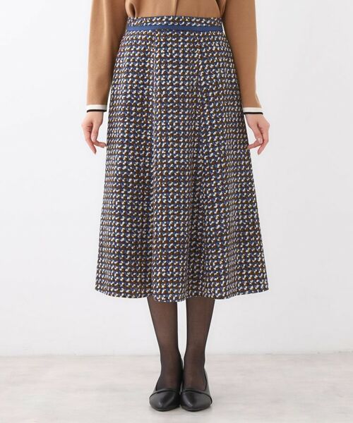Reflect / リフレクト スカート | 【ニットスタイルが華やかに◎】チドリ風プリントフレアスカート | 詳細10