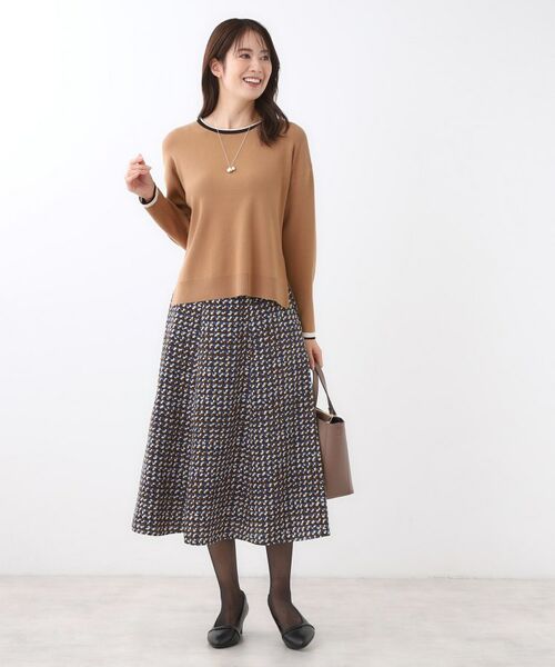 Reflect / リフレクト スカート | 【ニットスタイルが華やかに◎】チドリ風プリントフレアスカート | 詳細5