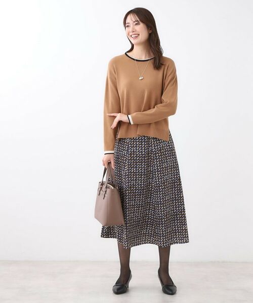 Reflect / リフレクト スカート | 【ニットスタイルが華やかに◎】チドリ風プリントフレアスカート | 詳細6
