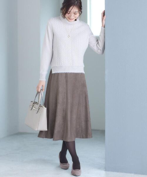 Reflect / リフレクト スカート | 【ジャケット合わせにぴったり◎】スエードライクフレアスカート | 詳細1