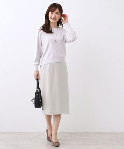 Reflect / リフレクト スカート | 【セットアップ可/すっきりシルエット/通勤におすすめ◎】キレイめジャージタイトスカート | 詳細6