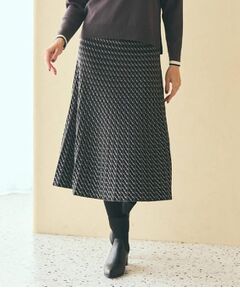 Reflect / リフレクト スカート | 【WEB先行カラーあり／セットアップ可】幾何調柄ニットスカート