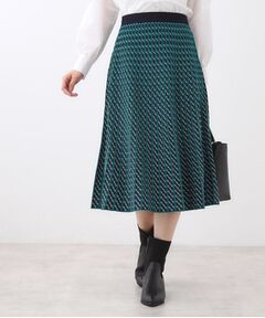 Reflect / リフレクト スカート | 【WEB先行カラーあり／セットアップ可】幾何調柄ニットスカート