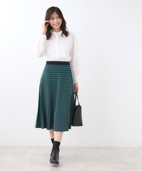 Reflect / リフレクト スカート | 【WEB先行カラーあり/セットアップ可】幾何調柄ニットスカート | 詳細22