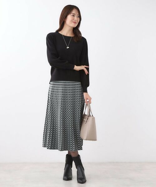 Reflect / リフレクト スカート | 【WEB先行カラーあり/セットアップ可】幾何調柄ニットスカート | 詳細5