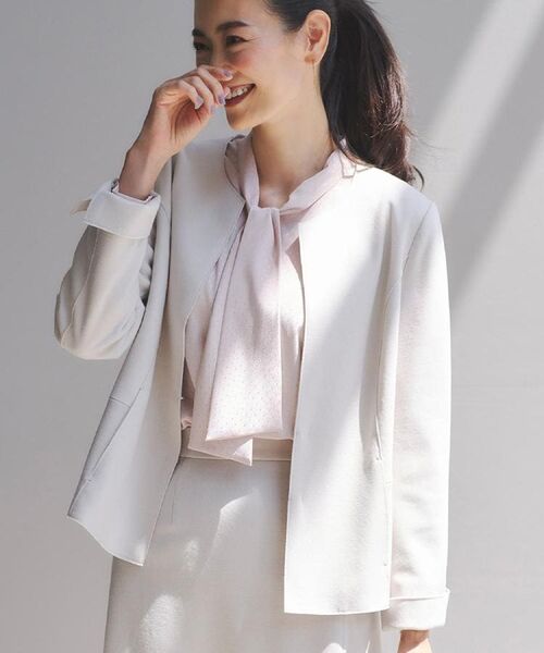 Reflect / リフレクト シャツ・ブラウス | 【きちんと見え/通勤/セレモニーにおすすめ◎】ドット柄ボウタイブラウス | 詳細1