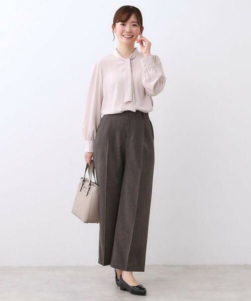 Reflect / リフレクト シャツ・ブラウス | 【きちんと見え/通勤/セレモニーにおすすめ◎】ドット柄ボウタイブラウス | 詳細14