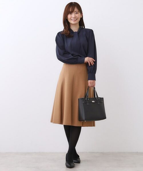 Reflect / リフレクト シャツ・ブラウス | 【きちんと見え/通勤/セレモニーにおすすめ◎】ドット柄ボウタイブラウス | 詳細17