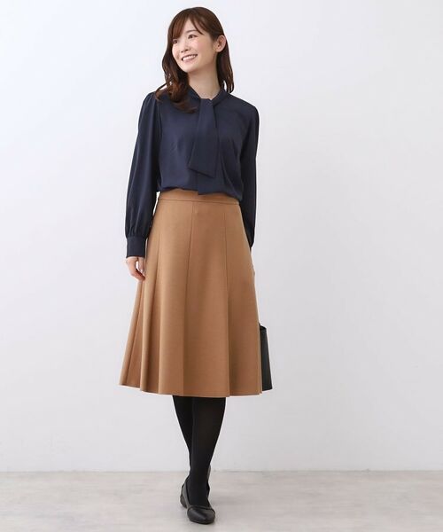 Reflect / リフレクト シャツ・ブラウス | 【きちんと見え/通勤/セレモニーにおすすめ◎】ドット柄ボウタイブラウス | 詳細18