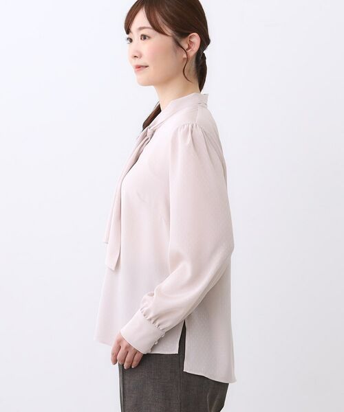 Reflect / リフレクト シャツ・ブラウス | 【きちんと見え/通勤/セレモニーにおすすめ◎】ドット柄ボウタイブラウス | 詳細22