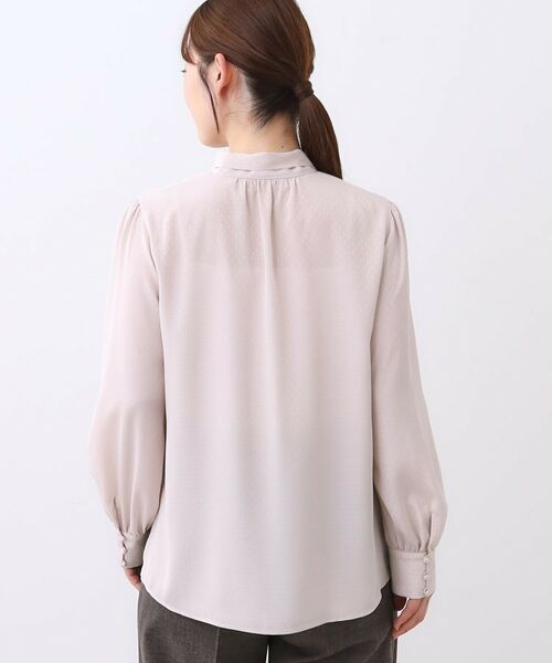 Reflect / リフレクト シャツ・ブラウス | 【きちんと見え/通勤/セレモニーにおすすめ◎】ドット柄ボウタイブラウス | 詳細23