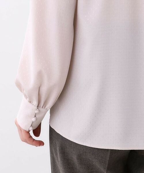 Reflect / リフレクト シャツ・ブラウス | 【きちんと見え/通勤/セレモニーにおすすめ◎】ドット柄ボウタイブラウス | 詳細26