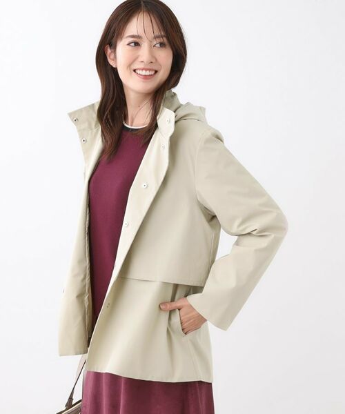 Reflect / リフレクト レザーブルゾン・ジャケット | 【すっきり見え/フード取り外し可/通勤におすすめ◎】ライティアウター(ライトベージュ(051))