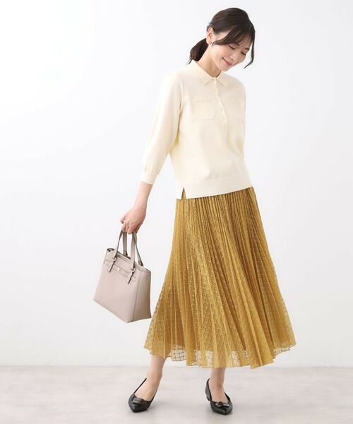 Reflect / リフレクト ニット・セーター | 【透けにくい◎】衿付き七分袖ニット | 詳細10