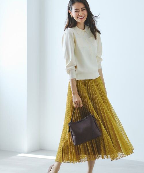 Reflect / リフレクト ニット・セーター | 【透けにくい◎】衿付き七分袖ニット | 詳細2