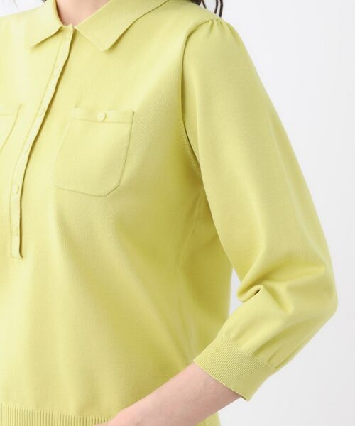 Reflect / リフレクト ニット・セーター | 【透けにくい◎】衿付き七分袖ニット | 詳細25