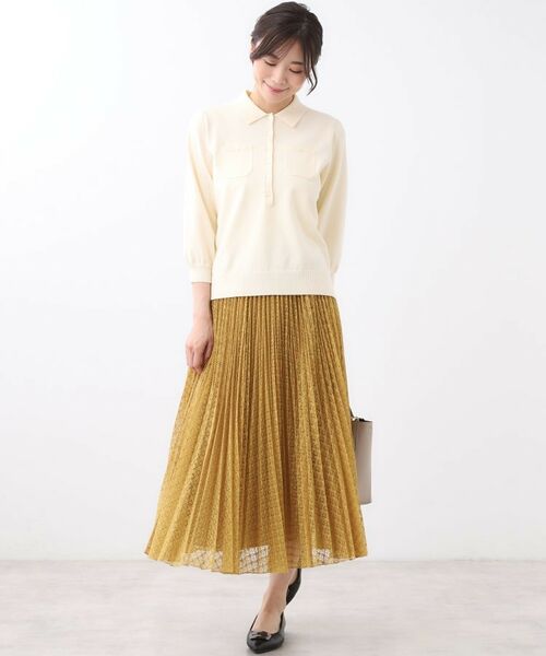 Reflect / リフレクト ニット・セーター | 【透けにくい◎】衿付き七分袖ニット | 詳細9