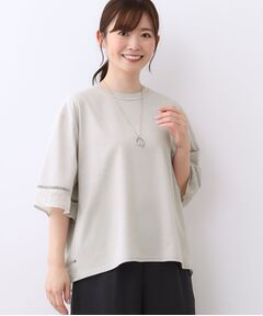 Reflect / リフレクト カットソー | 【E‐QUALITY／体型カバー】シアー×レースデザインプルオーバー